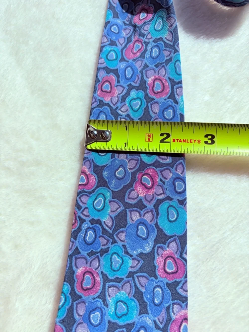 Vintage Harrods by Michelsons Men's‎ Silk Floral Tie Blue Pink Classic Size